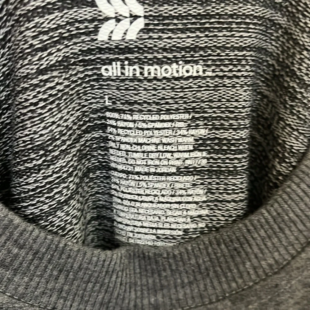 All in Motion Gray SizeL Comfy Lightweight Crewneck Sweater Fall Winter Neutral